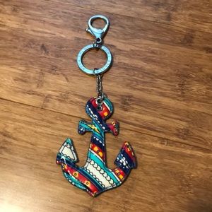Vera Bradley anchor keychain